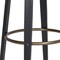 Armen Living Topanga 30.5" Swivel Black Wood Bar Stool in Gray Faux Leather with Golden Bronze Metal LCTOBABLKGRY30 - alternate 2